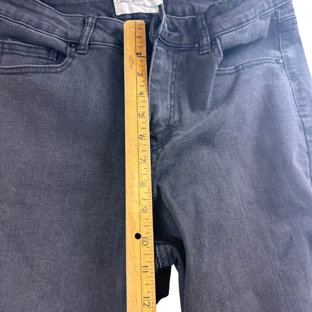 Banjara Flare Leg Jeans Womens‎ Size 29 Black Wash Distressed Hem Denim Pants - Picture 4 of 10